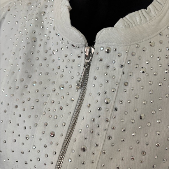Christine Alexander White Jacket with Silver rhinestones - Picture 7 of 11